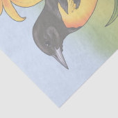 MD Staat Bird Oriole & Black-mit Augen Susan Blume Seidenpapier (Detail)