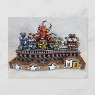 MD Toy Train Dragon Postkarte
