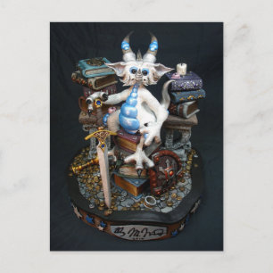 MD White Dragon Postcard Postkarte