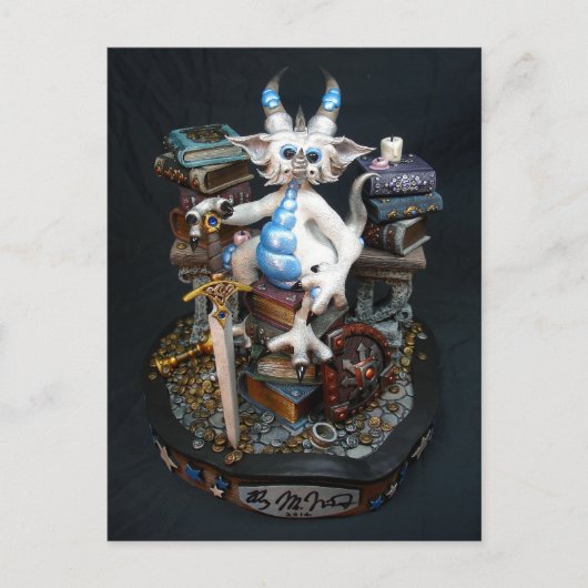 MD White Dragon Postcard Postkarte (Vorderseite)