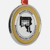 MDHSA - Logo Maurer-Dixons Homeschoolers Assc Silbernes Ornament (Rechts)