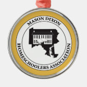 MDHSA - Logo Maurer-Dixons Homeschoolers Assc Silbernes Ornament (Vorne)
