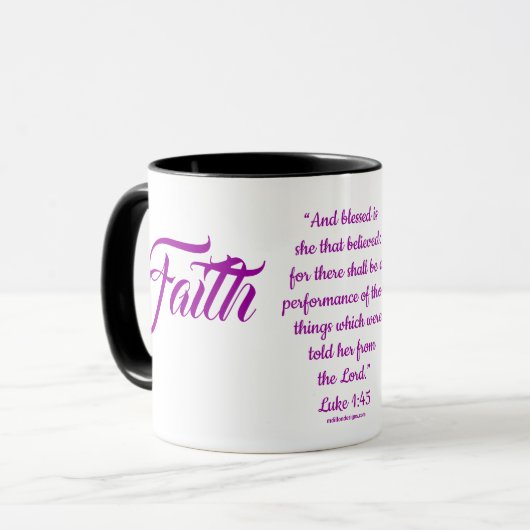 MDILLONDESIGNS.COM Frau von #FAITH-Tasse Tasse (Vorderseite Links)
