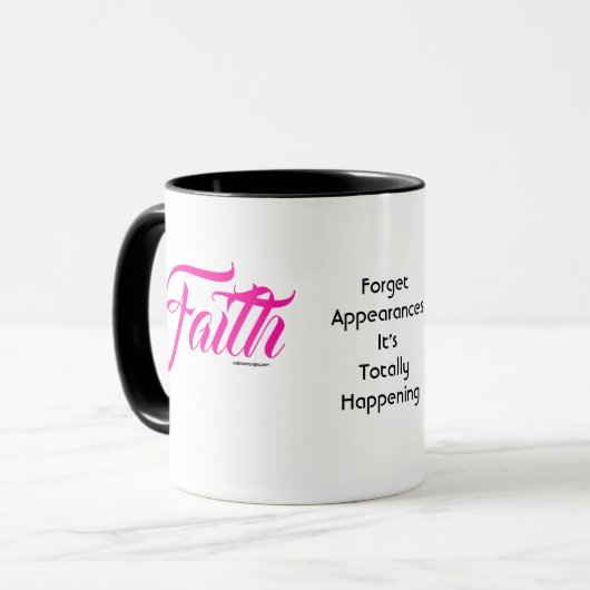 MDILLONDESIGNS.COM präsentiert #FAITH Tasse (Vorderseite Links)