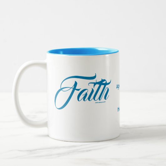 MDILLONDESIGNS.COM präsentiert #FAITH Zweifarbige Tasse (Links)