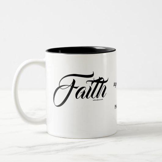 MDILLONDESIGNS.COM präsentiert #FAITH Zweifarbige Tasse (Links)