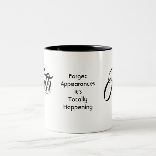 MDILLONDESIGNS.COM präsentiert #FAITH Zweifarbige Tasse (Mittel)