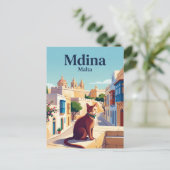 Mdina Malta Postkarte (Stehend Vorderseite)