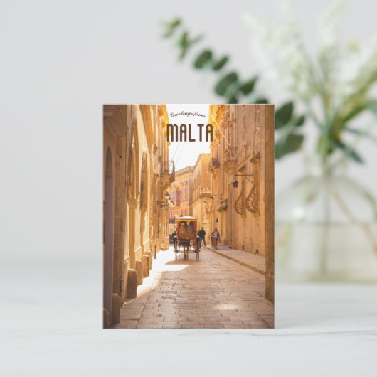 Mdina Malta Postkarte (Stehend Vorderseite)