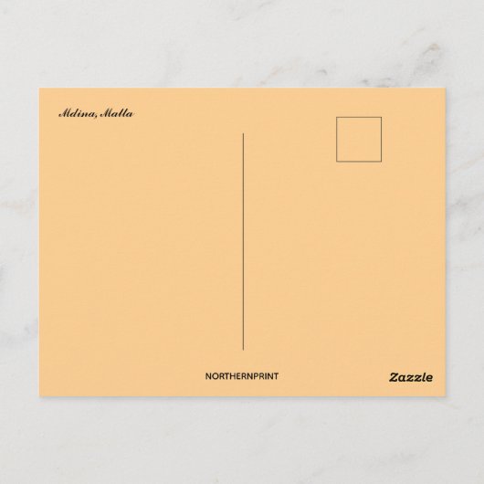 Mdina Malta Postkarte (Rückseite)