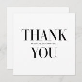 Mdoern Typografie Bold Dankeschön Karte (Vorne/Hinten)