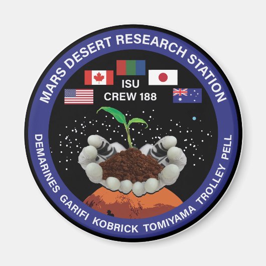 MDRS Crew 188 Magnettasten Magnet (Vorne)
