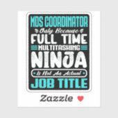 Mds Coordinator Job Title Profession Funny Carreer Aufkleber (Blatt)