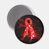 MDS Floral Wirbel Ribbon Magnet (Vorderseite/Rückseite)