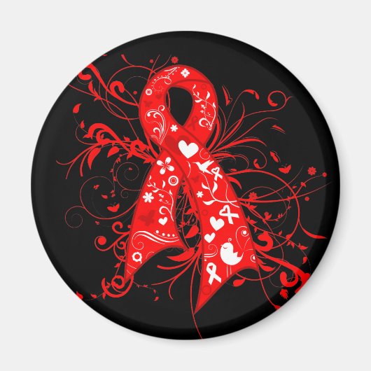 MDS Floral Wirbel Ribbon Magnet (Vorne)