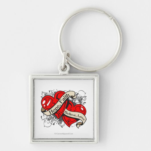 MDS Hope Faith Dual Hearts Schlüsselanhänger (Vorne)