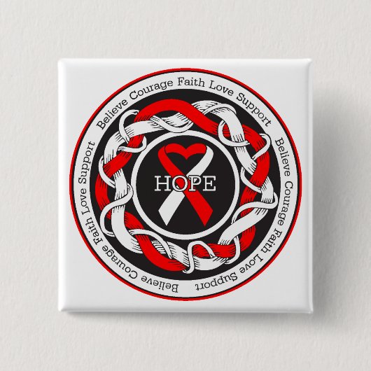 MDS Hope Intertwine Ribbon Button (Vorderseite)