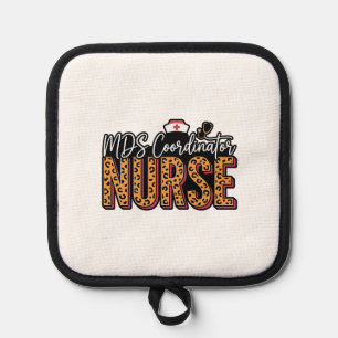MDS-Koordinator Krankenschwester Vintage-Leoparden Topflappen