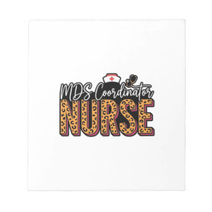 MDS-Koordinatorin Krankenschwester Vintage-Leopard Notizblock