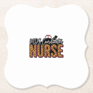 MDS-Koordinatorin Krankenschwester Vintage-Leopard Untersetzer