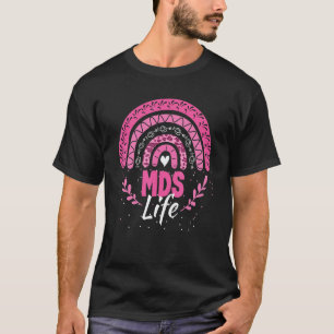 Mds Life Krankenschwester Regenbogen Leopard Rn Me T-Shirt