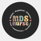 Mds Nurse-Aufwertung Runder Aufkleber (Vorderseite)