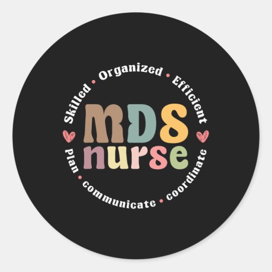 Mds Nurse-Aufwertung Runder Aufkleber (Vorderseite)