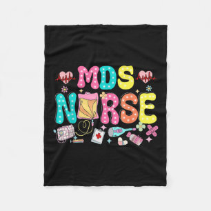 Mds Nurse Heart Valentinstag Medizinische Krankenp Fleecedecke