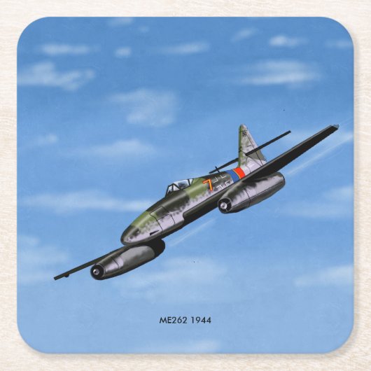 ME262 Figter 1944 Untersetzer auf Papier (Vorderseite)