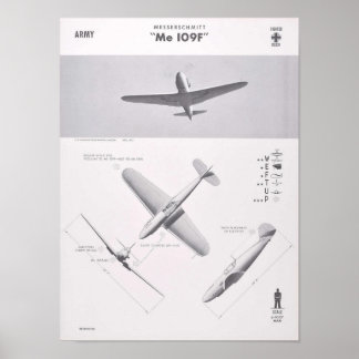ME 109F Erkennungspakat, 1942 Poster