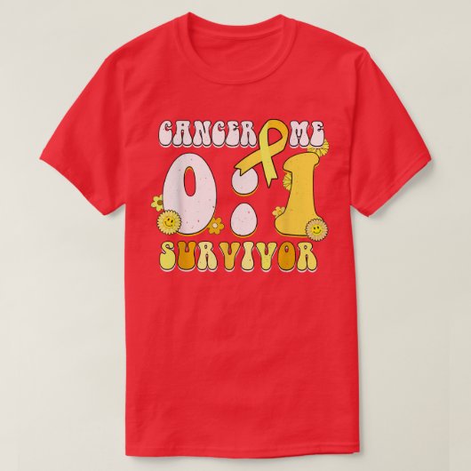 Me 1 Cancer 0 Retro Childhood Cancer Survivor T-Shirt (Design vorne)