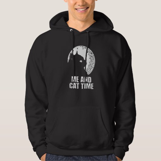 Me and Cat Time Cat  Hobby Kitten Pastime Cat Mom Hoodie (Vorderseite)