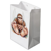 Me and My Bigfoot Mittlere Geschenktüte (Rückseite Schrägansicht)
