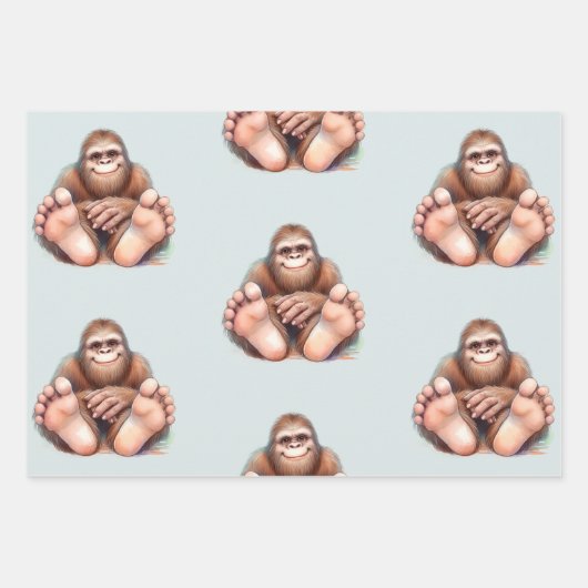 Me and My Bigfoot Wrapping Paper Geschenkpapier Set (Vorderseite 2)