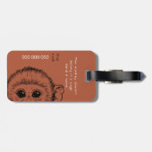 Me and my monkey funny version 2 gepäckanhänger (Rückseite horizontal)