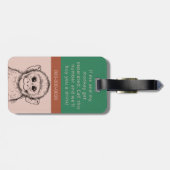 Me and my monkey funny version 3 gepäckanhänger (Rückseite horizontal)