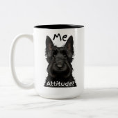 Me Attitude Scottish Terrier Zweifarbige Tasse (Links)