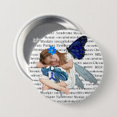 ME/CFS Angel Fairy Girl Awareness Ribbon Button (Vorne & Hinten)