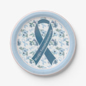 ME/CFS Awareness Ribbon Blue Sunday Pappteller (Vorderseite)