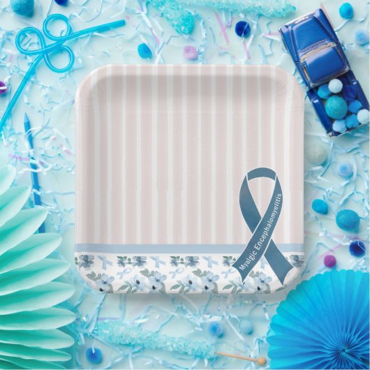 ME/CFS Awareness Ribbon Pappteller (Party)