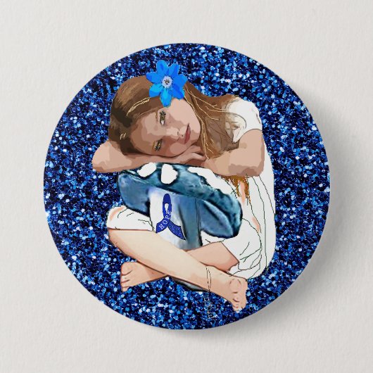 ME/CFS-Bewusstsein "Girl of Hope" Button (Vorderseite)