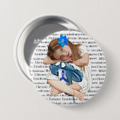 ME/CFS-Bewusstsein "Girl of Hope" Button (Vorne & Hinten)