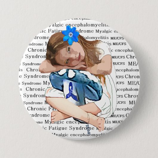 ME/CFS-Bewusstsein "Girl of Hope" Button (Vorderseite)