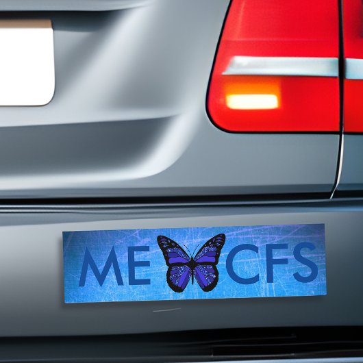 ME/CFS Blue Awareness Butterfly Autoaufkleber
