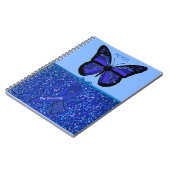 ME/CFS Blue Awareness Ribbon and Butterfly Notizblock (Linke Seite)