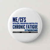 ME/CFS Chronic Fatigue Awareness Blues Button (Vorderseite)