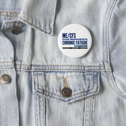 ME/CFS Chronic Fatigue Awareness Blues Button (Beispiel)