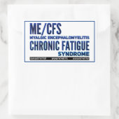 ME/CFS Chronic Fatigue Awareness Blues Rechteckiger Aufkleber (Tasche)