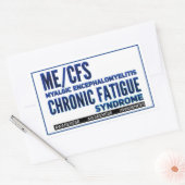 ME/CFS Chronic Fatigue Awareness Blues Rechteckiger Aufkleber (Umschlag)