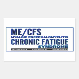 ME/CFS Chronic Fatigue Awareness Blues Rechteckiger Aufkleber